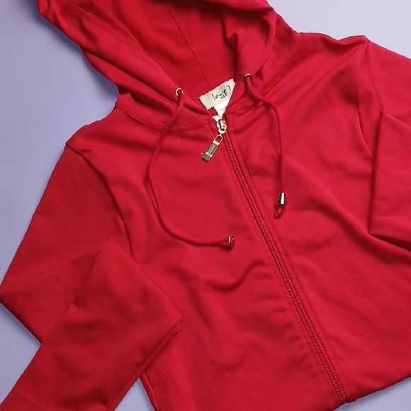 Love J Red and Fitted Raglan Hoodie Set - Picture 6 of 14